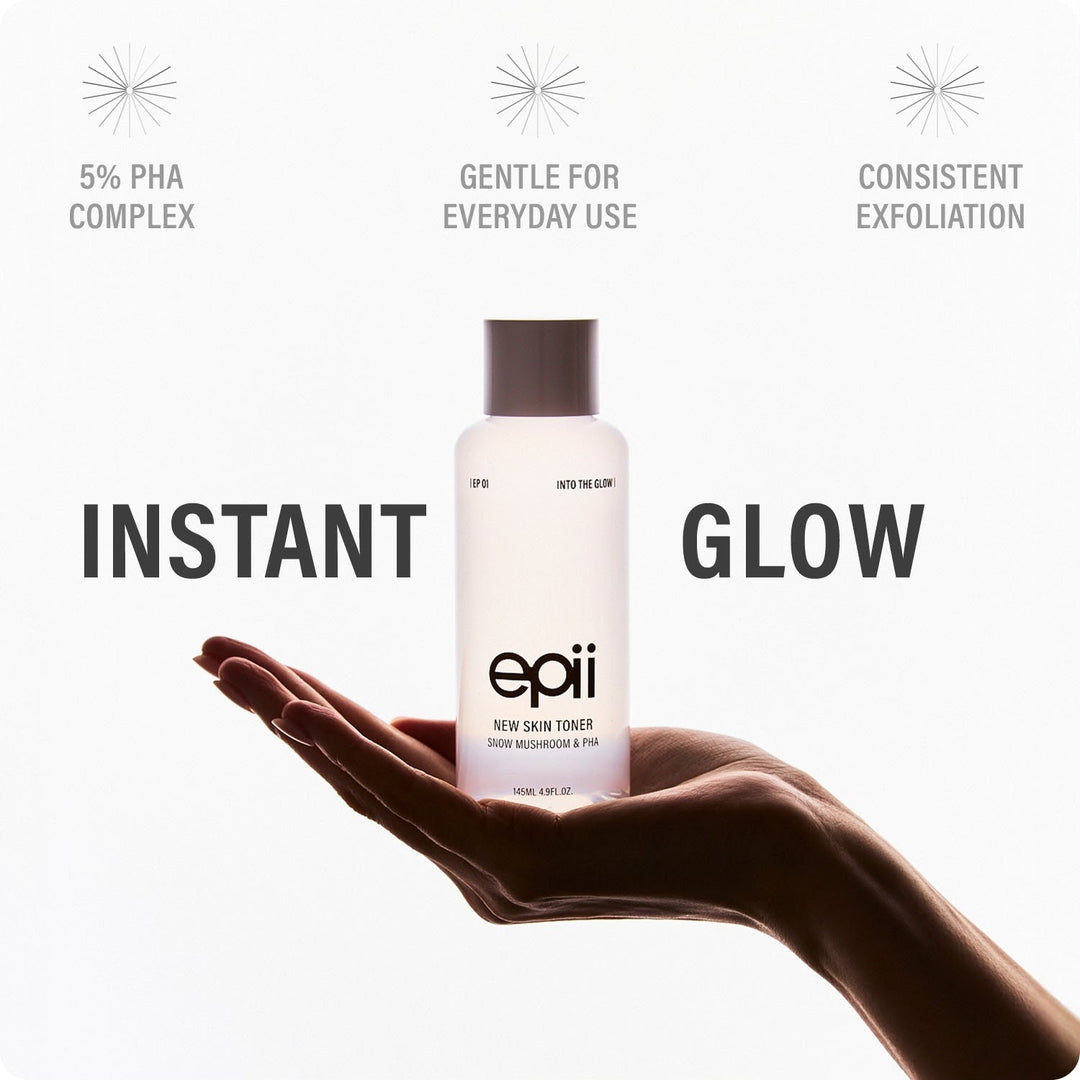 epii epii New Skin Toner – Snow Mushroom and Polyhydroxy Acids – 145 ml