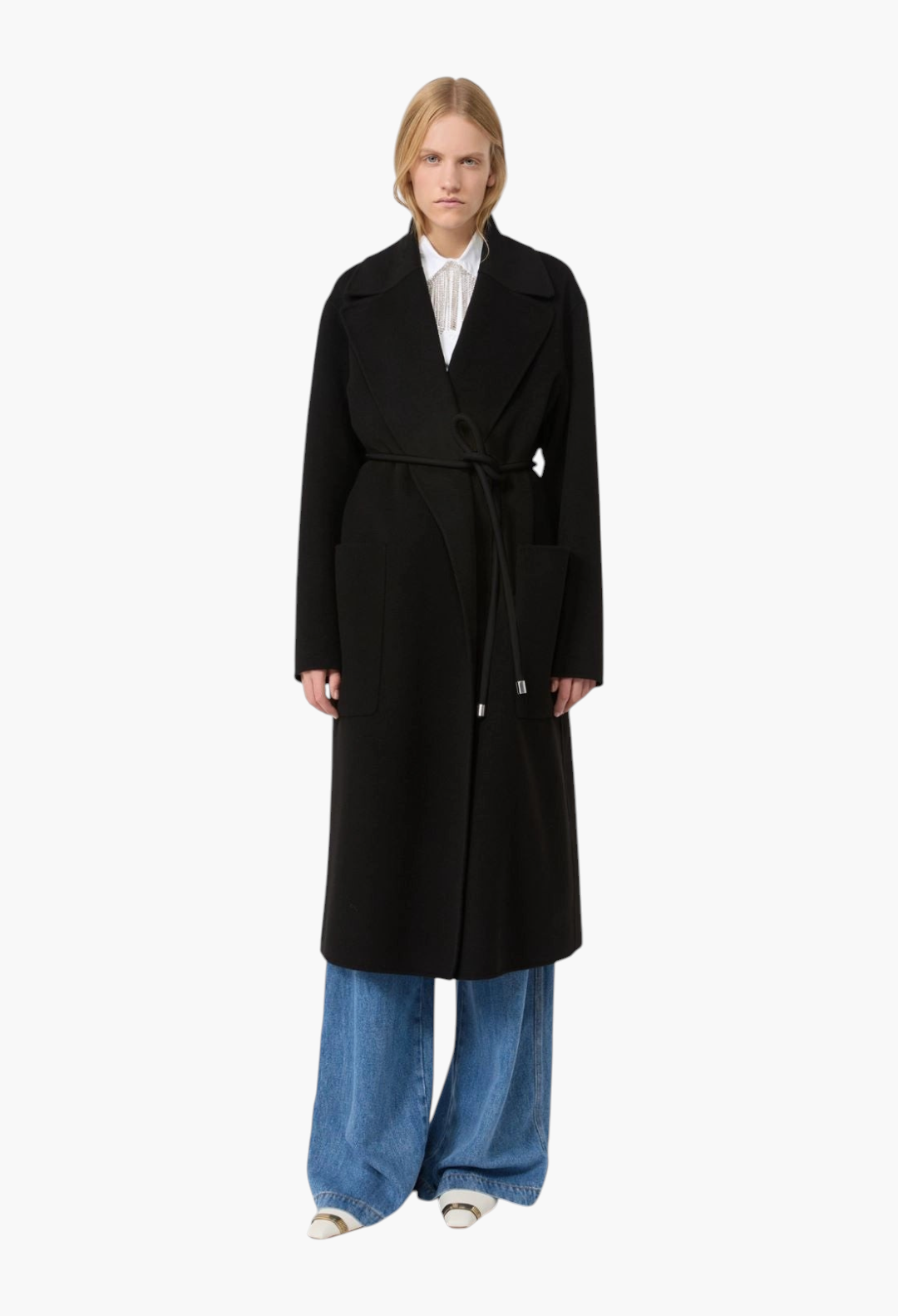 Max Mara Oversized double wool coat - BLACK