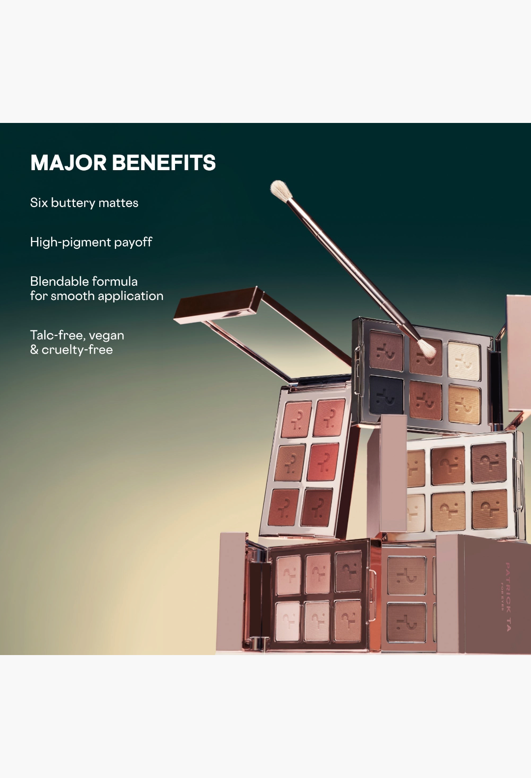Patrick Ta Beauty Major Dimension Artistry Eyeshadow Palette & Dual-Ended Brush Set