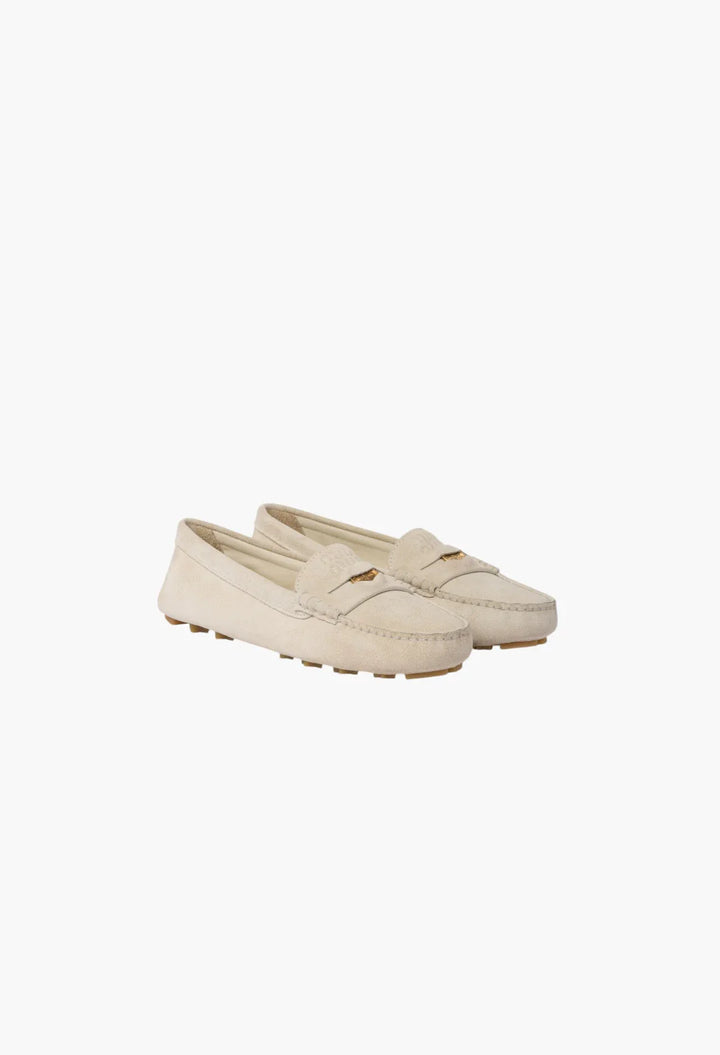 Chalk - Suede Driving Shoes