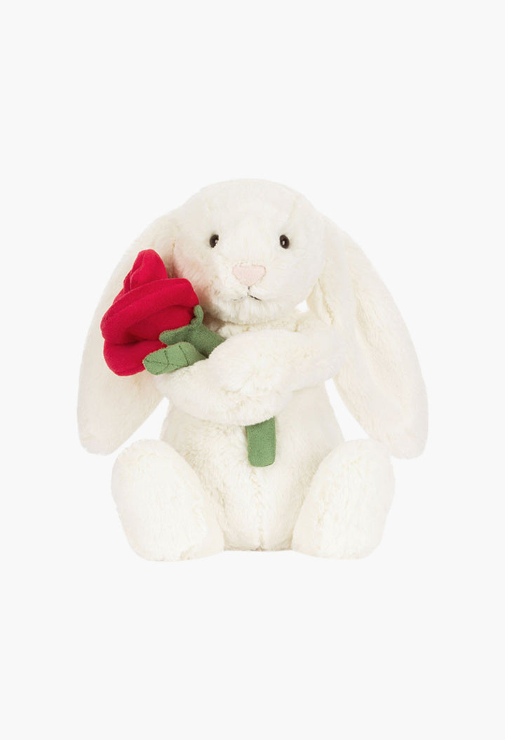 Cream Bunny With Rose - GLAM MODA