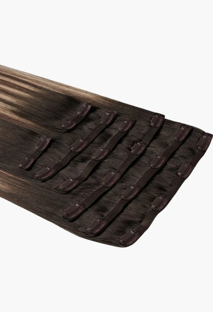 Beauty Works x Huda BARELY THERE Clip-In Extensions 20" in Brond Ombre shade