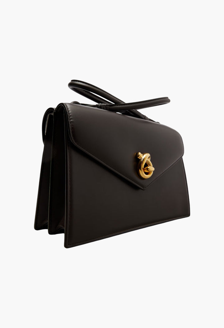 Knot Lock Small Leather Crossbody Bag - GLAM MODA