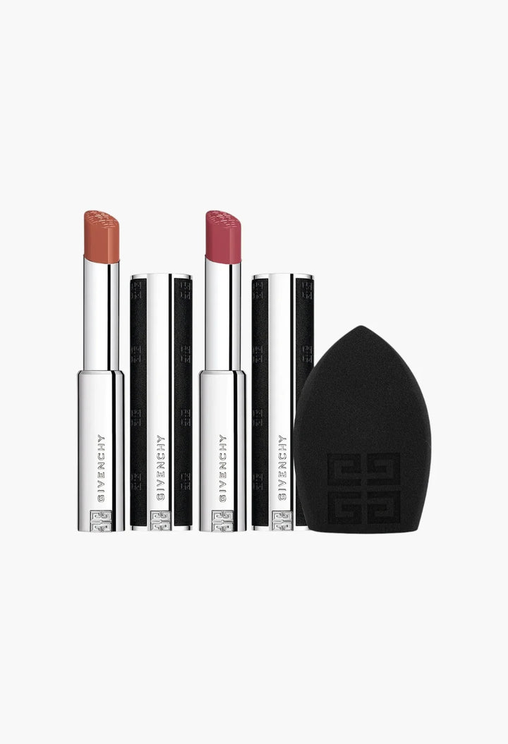 Givenchy Rose Prisme Set with two lipsticks and beauty blender