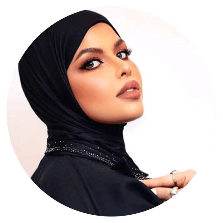 Woman wearing a black hijab