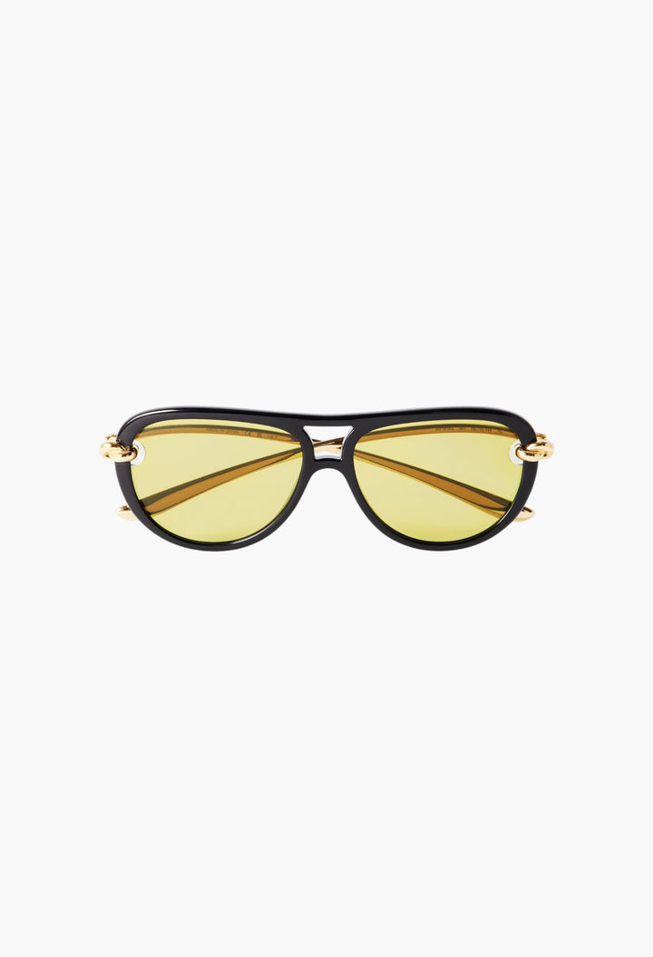 New Knot Aviator-Style Acetate And Gold-Tone Sunglasses - GLAM MODA