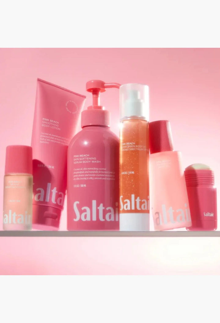 Pink Beach Skin Softening Serum Body Wash bottle