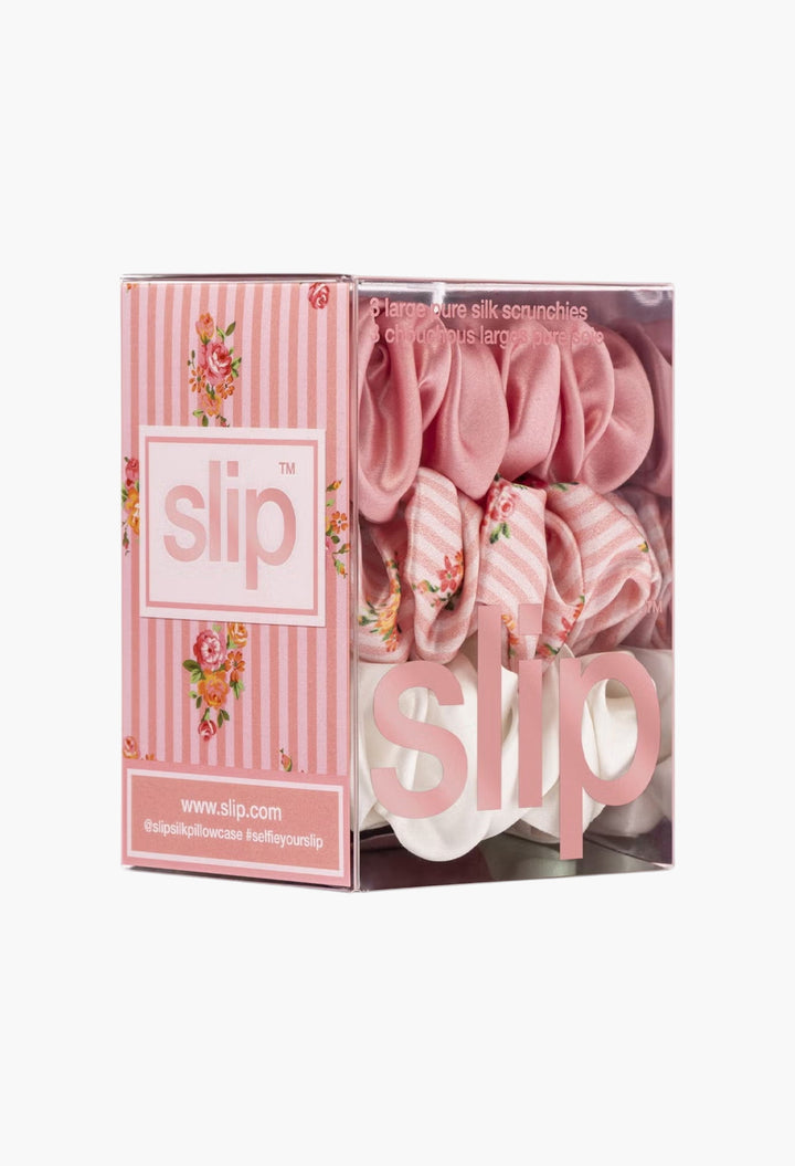 Pure Silk Large Scrunchies - Petal - GLAM MODA