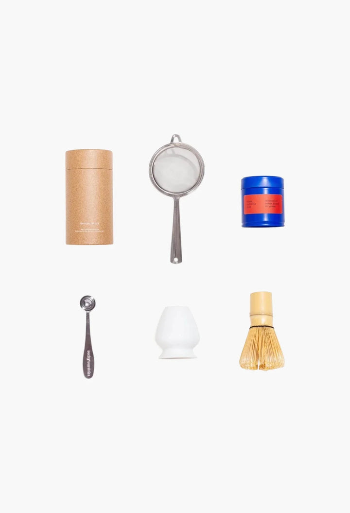Rocky's Matcha Essential Tea Kit contents displayed