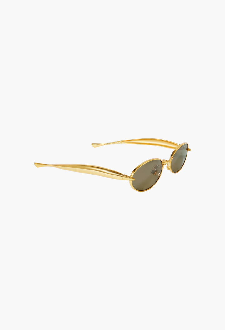 Sardine Oval-Frame Gold-Tone Sunglasses - GLAM MODA