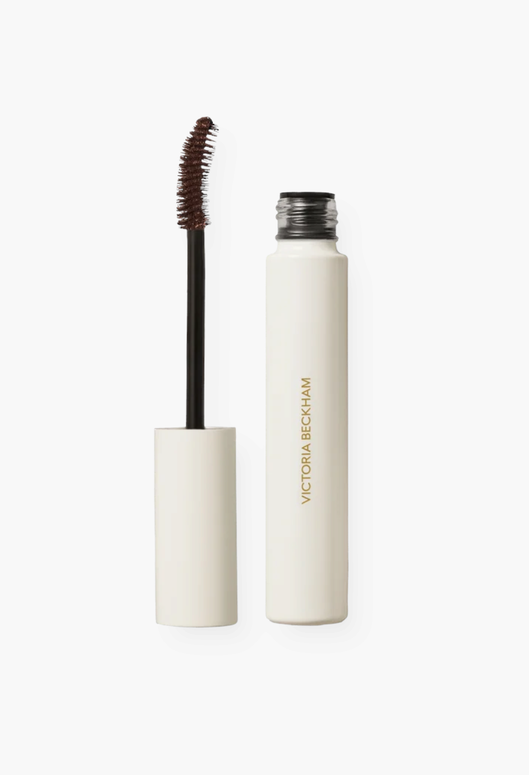 GLAM MODA Victoria Beckham Beauty Vast Lash mascara in a sleek white tube with a curved volumising brush applicator.