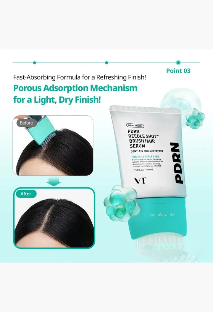 VT PDRN Reedle Shot Brush Hair Serum product details