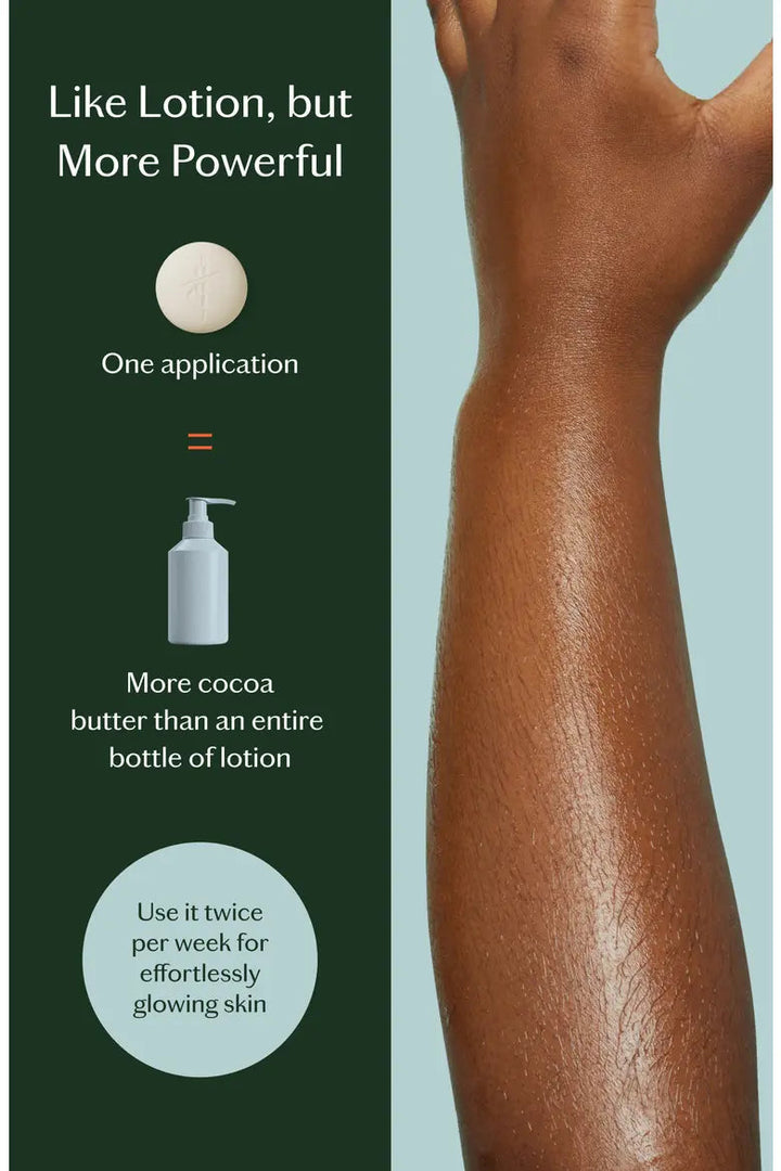 Daily Stone Ritual Set lotion bar application