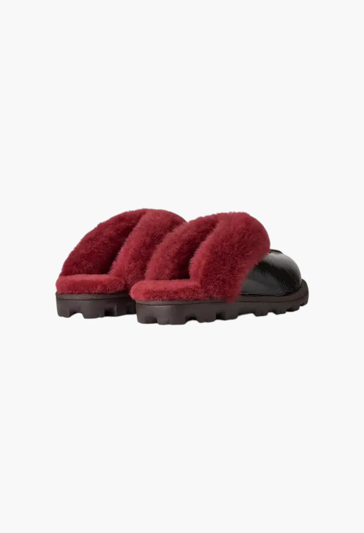 UGG Women's Coquette Crinkle slipper in Dark Caramel, back view