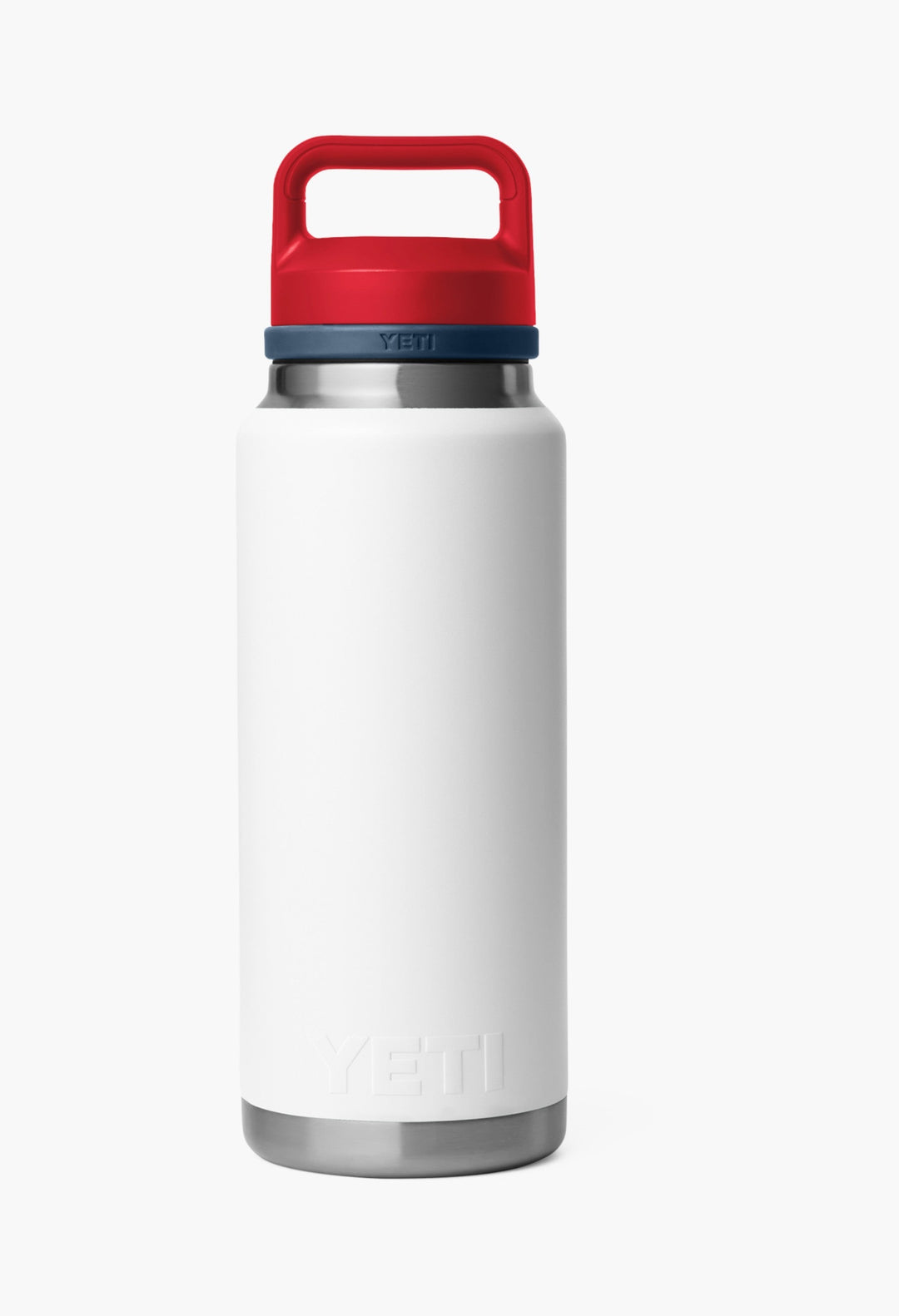 White/Navy/Rescue Red - Rambler® 36 Oz Water Bottle With Color-Blocked Chug Cap - GLAM MODA