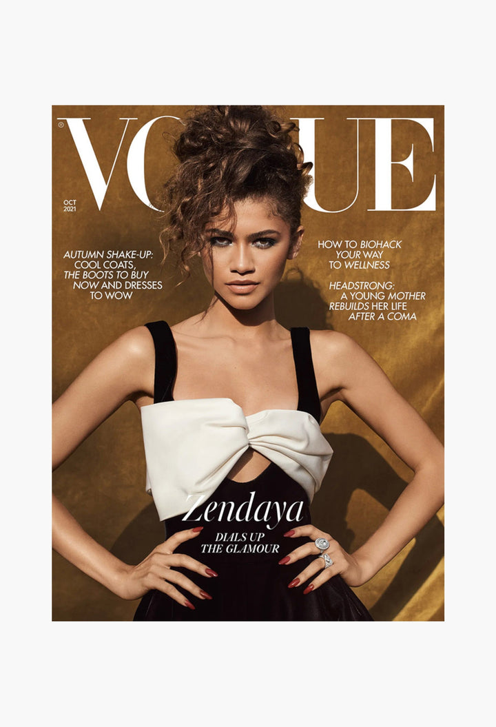 Vogue British - uk - ( October , 2021 ) - Zendaya cover Single Issue Magazine – 1 September 2021 - GLAM MODA