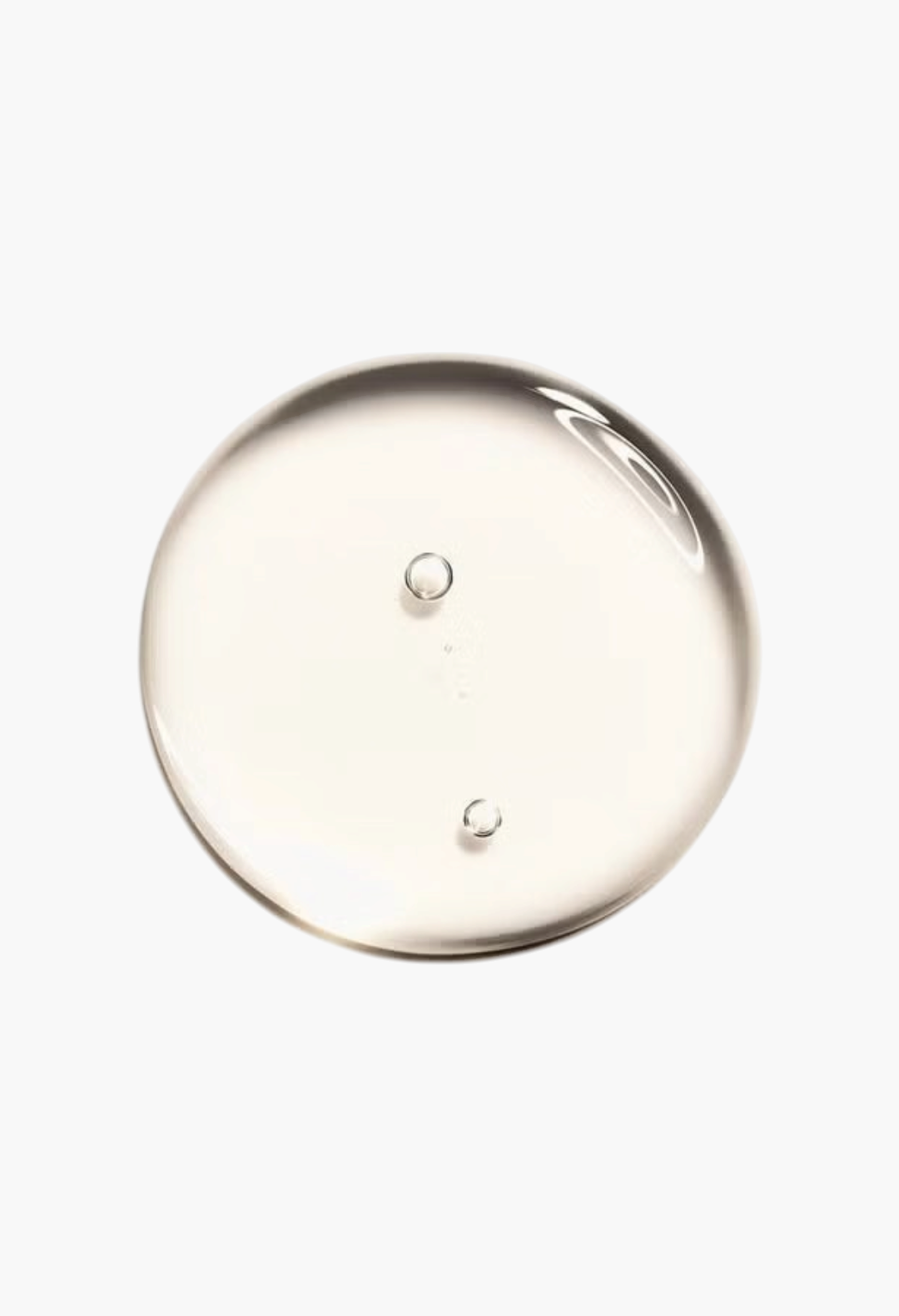 GLAM MODA Clarins Tonic Bath & Shower Concentrate clear gel texture drop on a clean white background