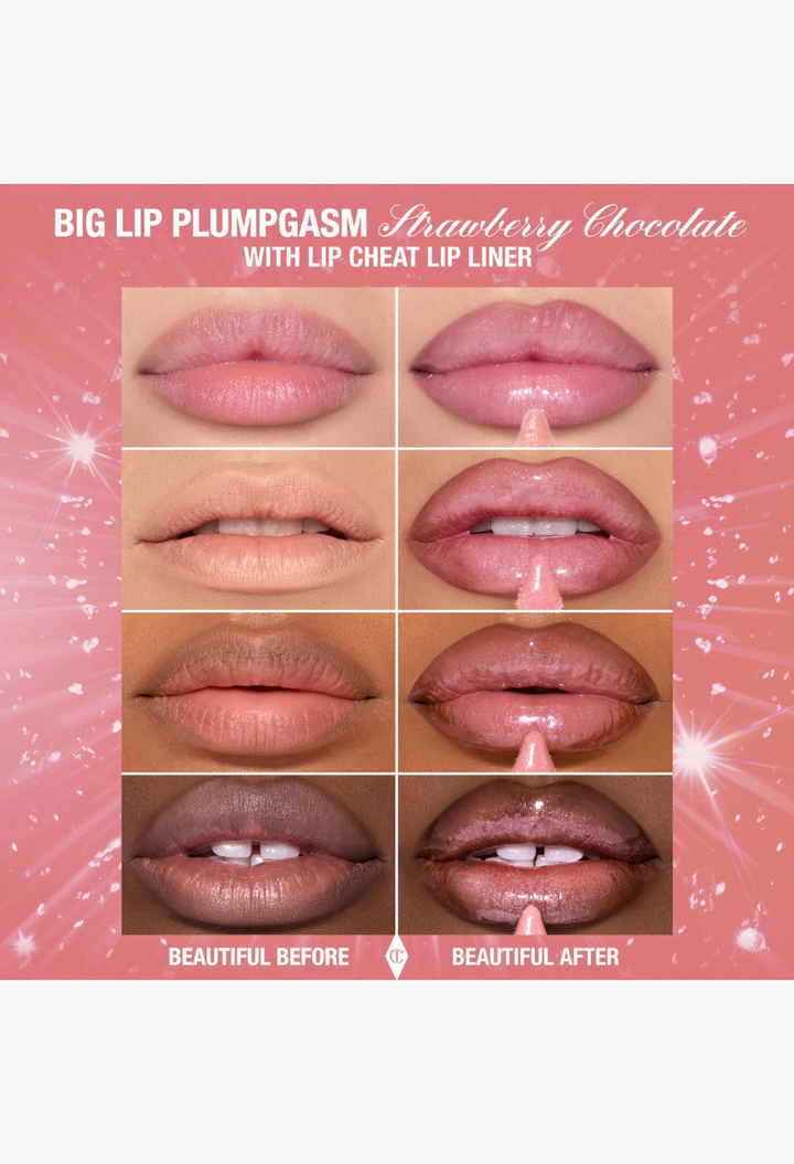 Charlotte Tilbury Mini Big Lip Plumpgasm Plumping Lip Gloss Trio Makeup Gift Set